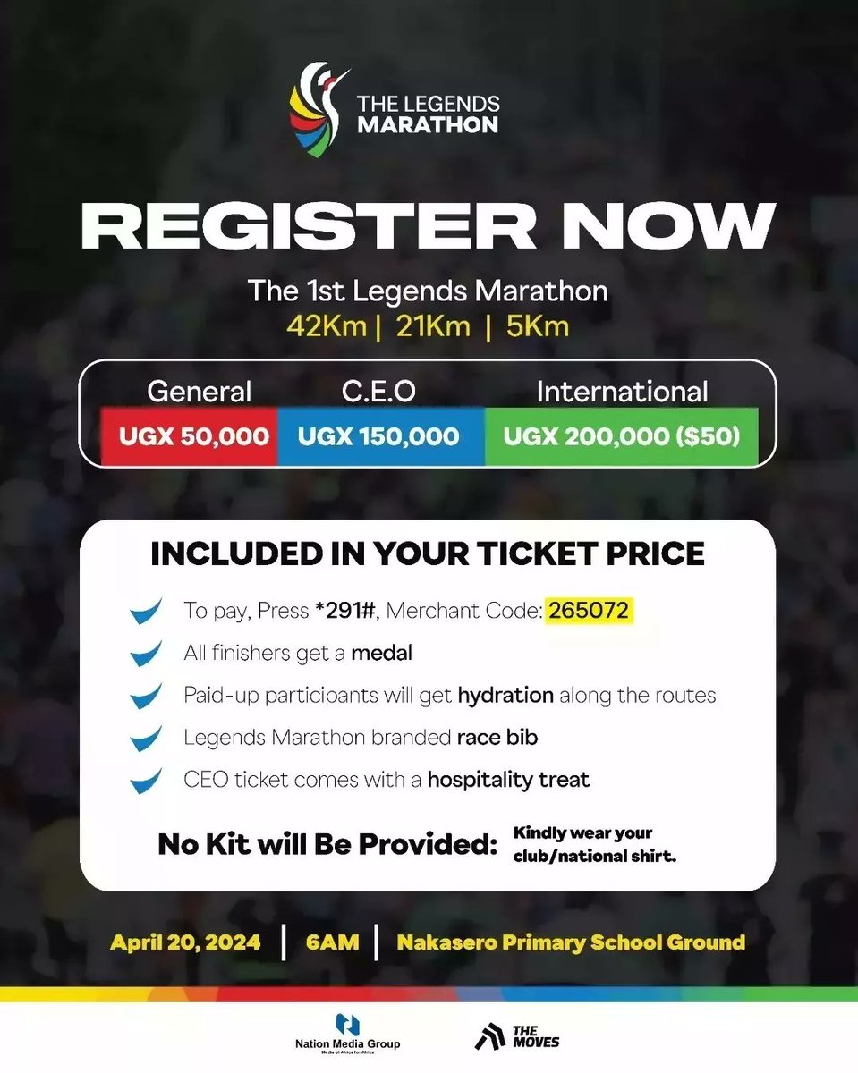 Keep fit as you support a great cause by participating in #TheLegendsMarathon! Register now and become a healthy LEGEND!💥.