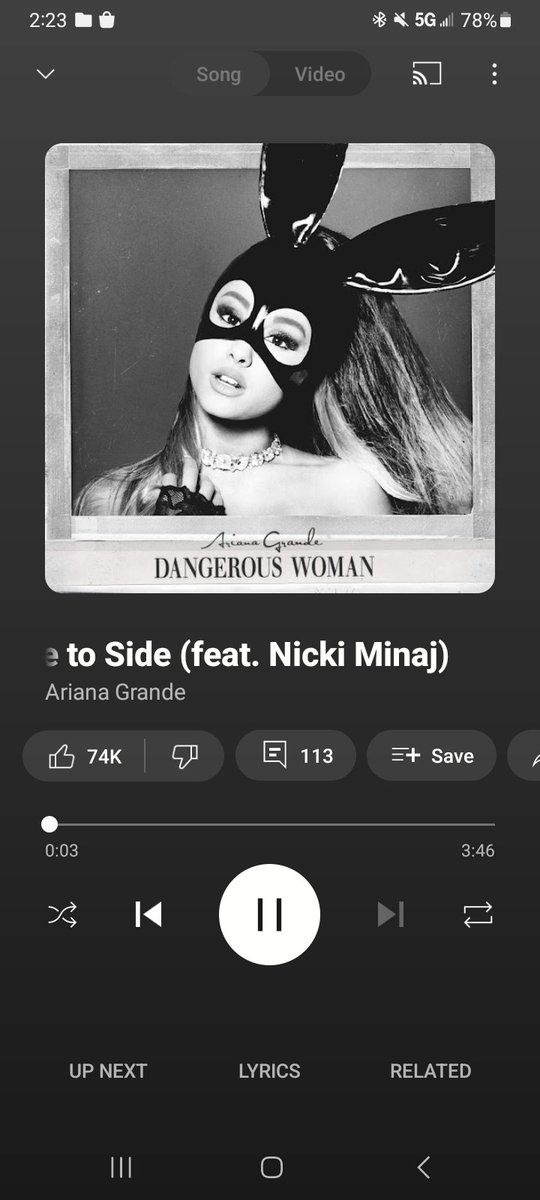 I Know This Song!!!
✌🏻😎🧲🔥🎶
#SideToSide
#ArianaGrande
#NickiMinaj
#DangerousWoman
#2016StudioAlbum
#StudioAlbum
#2016RAndB
#RAndB
#2016PopMusic
#PopMusic
#Popage