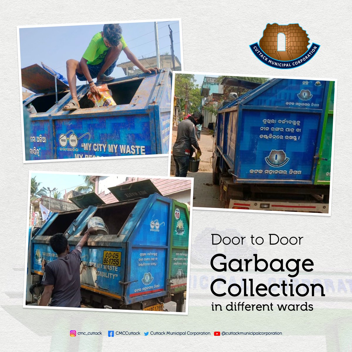 Today’s garbage collection from different wards… #mocuttack #cmc