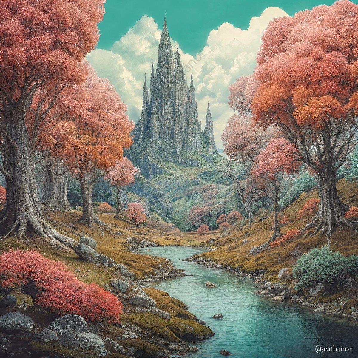 eathanor's tweet photo. ~ Ethereal Autumn Spire ~
Step into 'Ethereal Autumn Spire' this Tuesday and let the serene beauty inspire a peaceful day ahead. 🍂🏰
#midjourneyart #aiartcommunity #stablediffusion #GoodDayVibes #TravelTuesday #NaturePhotography #FantasyLandscape #AutumnVibes #ArtisticTuesday https://t.co/j8zmeBaeWx