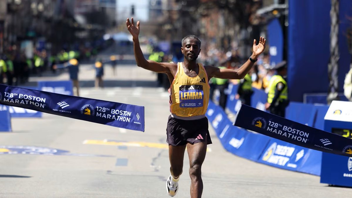 Congratulations #Ethiopia! Sisay Lemma clinched his first Boston Marathon victory on Monday, crossing the finish line with an impressive time of 2:06:17. Despite setbacks in 2017 and 2022, and a 30th place finish in his 2019 run, Sisay's dedication and perseverance have