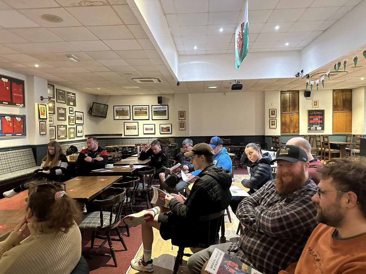 TenbyUTDRFC's tweet photo. A big thanks to Owain from the @scarlets_rugby and the @WelshRugbyUnion for funding our Medical Awareness and Strapping course held for coaches and managers last night.

#oneclub #seasiders

🔴⚫️🔴⚫️🔴⚫️🔴⚫️🔴⚫️🔴 https://t.co/6Lv9YTQG9n