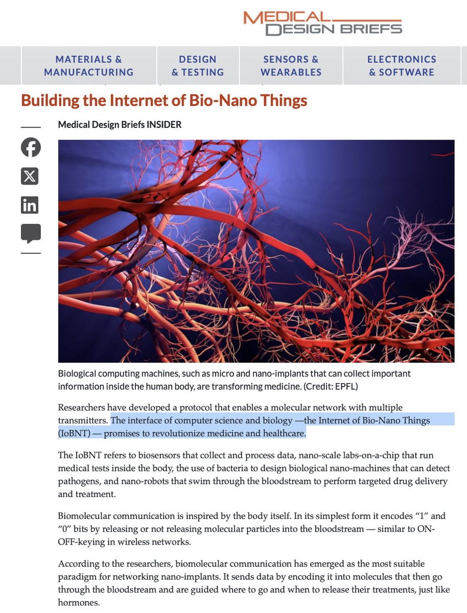 CorinneNokel's tweet photo. I have not heard one Doctor address the contamination of the Human Blood supply with Nanotechnology.
Not one.
Docs, are you busy building the Internet of Bio-Nano Things in our bloodstream with #Biosensors ?
Our bodies are NOT #IoBNT infrastructure
https://t.co/bAWHFydCFv https://t.co/idIRf9kj8i