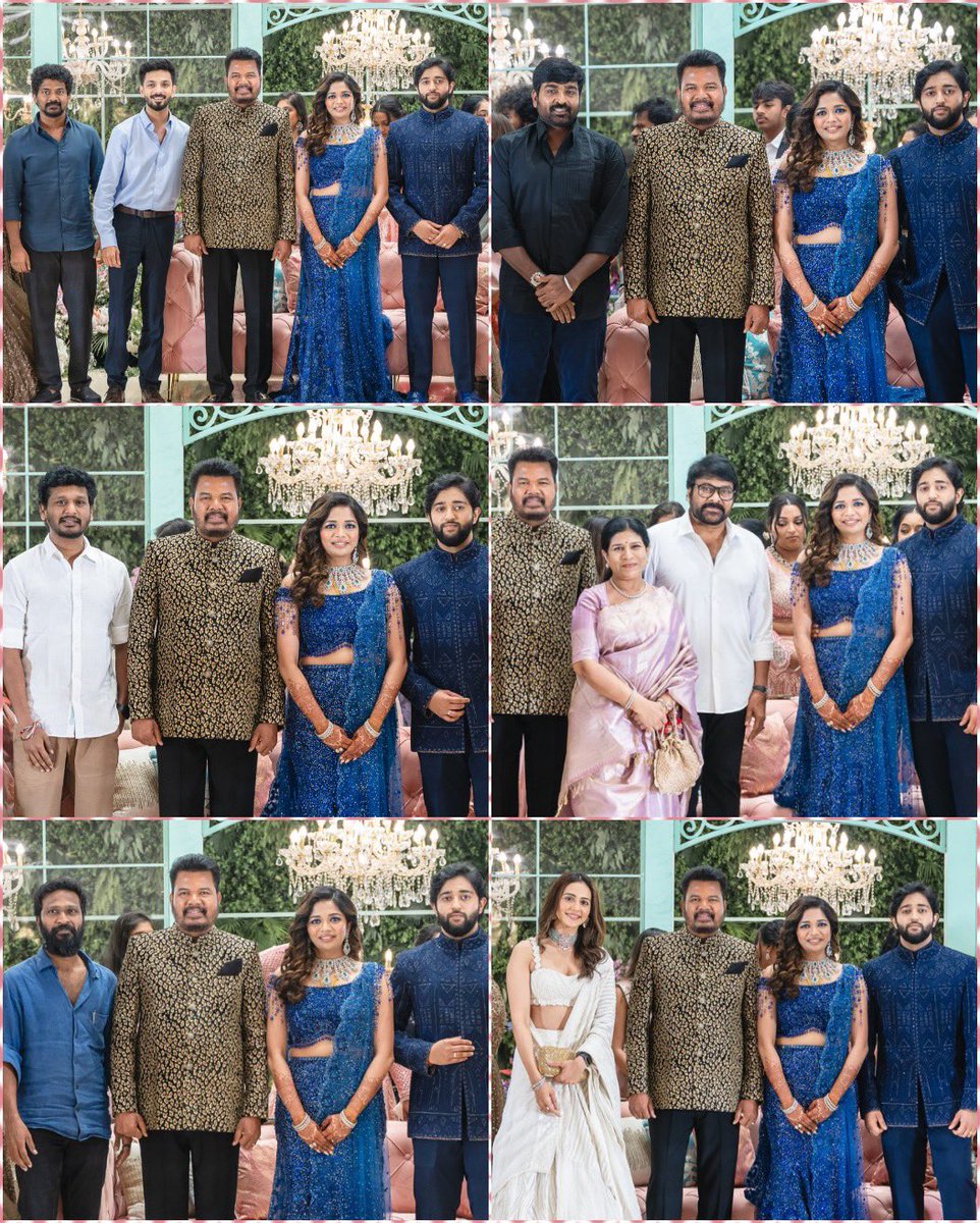 Celebrities #Nelson , #Anirudh , #VijaySethupathi , #Chiranjeevi , #LokeshKanagaraj , #VetriMaaran & #RakulPreetSingh attends Director #Shankar sir Daughter's Wedding Function Yesterday ❤️‍🔥📸⭐️