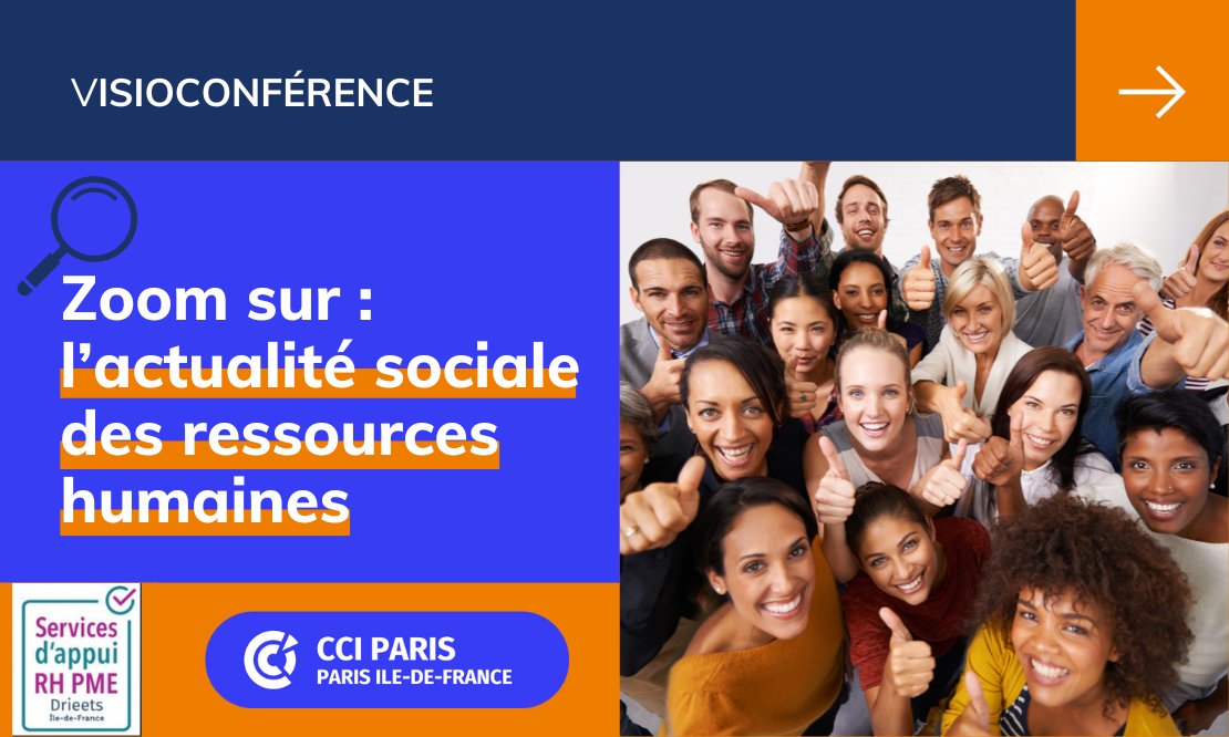 [#VISIOCONFERENCE] 🚀 #Actualités sociales et juridiques 🔎 Nos experts vous donnent les dernières informations des Ressources Humaines 📅 Mardi 23 avril 2024 🕙 10h00 à 11h00 Je m'inscris 👉 cciparisidf.fr/e2wcozq #salariés #juridique #actualité #droit #RH #SARH