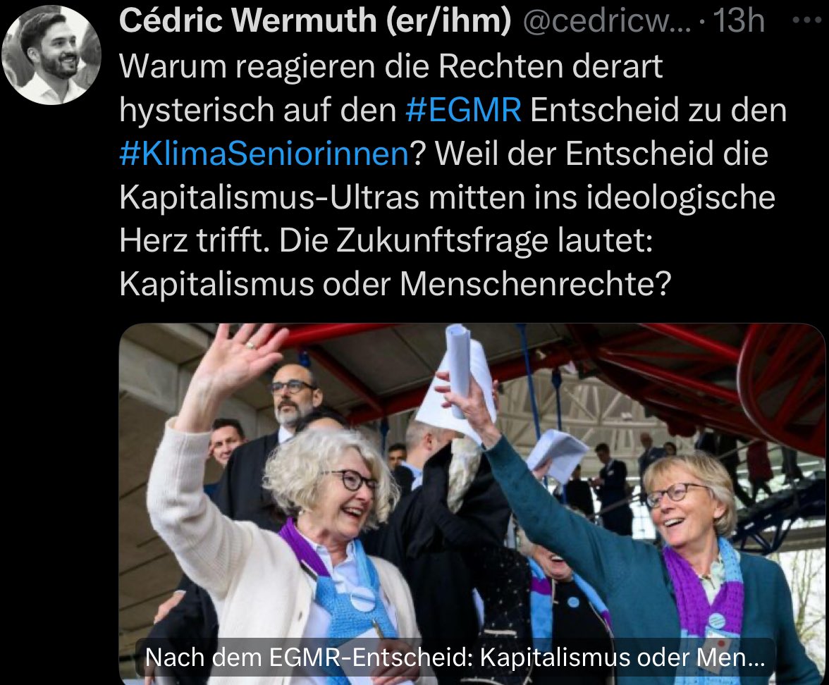 Marxist Wermuth irrt: Die wahre Zukunftsfrage ist: Marktwirtschaft und Demokratie, die Freiheit und Wohlstand schaffen, oder marxistische Utopien, die Freiheit und Wohlstand zerstören. Die Antwort ist klar: Freiheit und Wohlstand für alle!