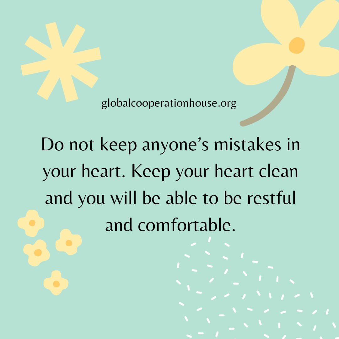 BKLondonGCH's tweet photo. Do not keep anyone's mistakes in your heart. 

Keep your heart clean &amp; you will be able to be restful &amp; comfortable.

#GiftForTheSoul
#AprilThoughts 
#Forgiveness

#FreeEvents: https://t.co/y7jf8DDMQG https://t.co/2zR0KF4jLC
