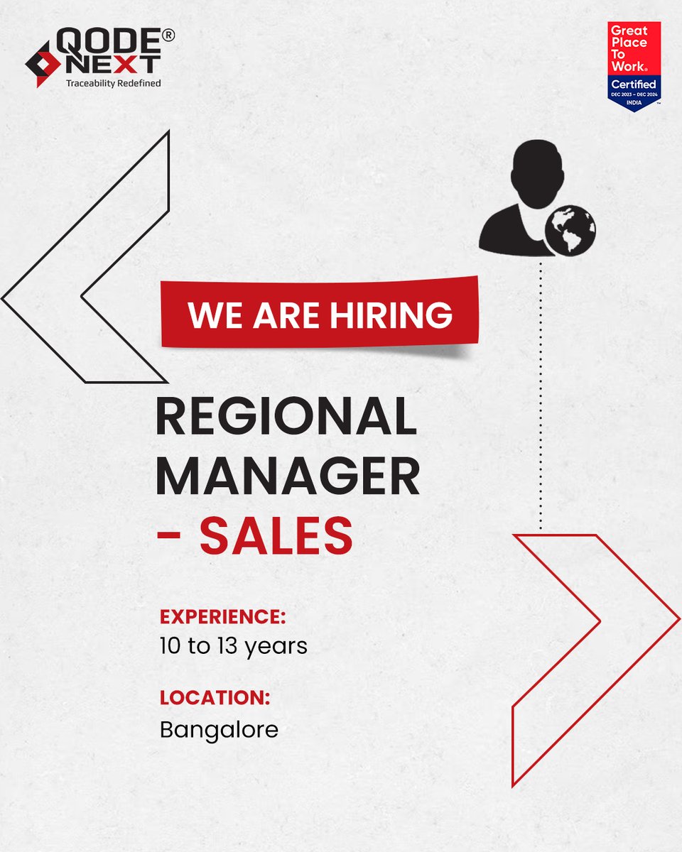 Calling all seasoned sales leaders! Are you a master of Solution Sales and managing big teams? Qodenext needs you as our Regional Manager – Sales in Bangalore! 💼

Leverage your skills in a dynamic role. Don’t miss out, apply now: bit.ly/3J91FPX 

#BangaloreJobs #Hiring