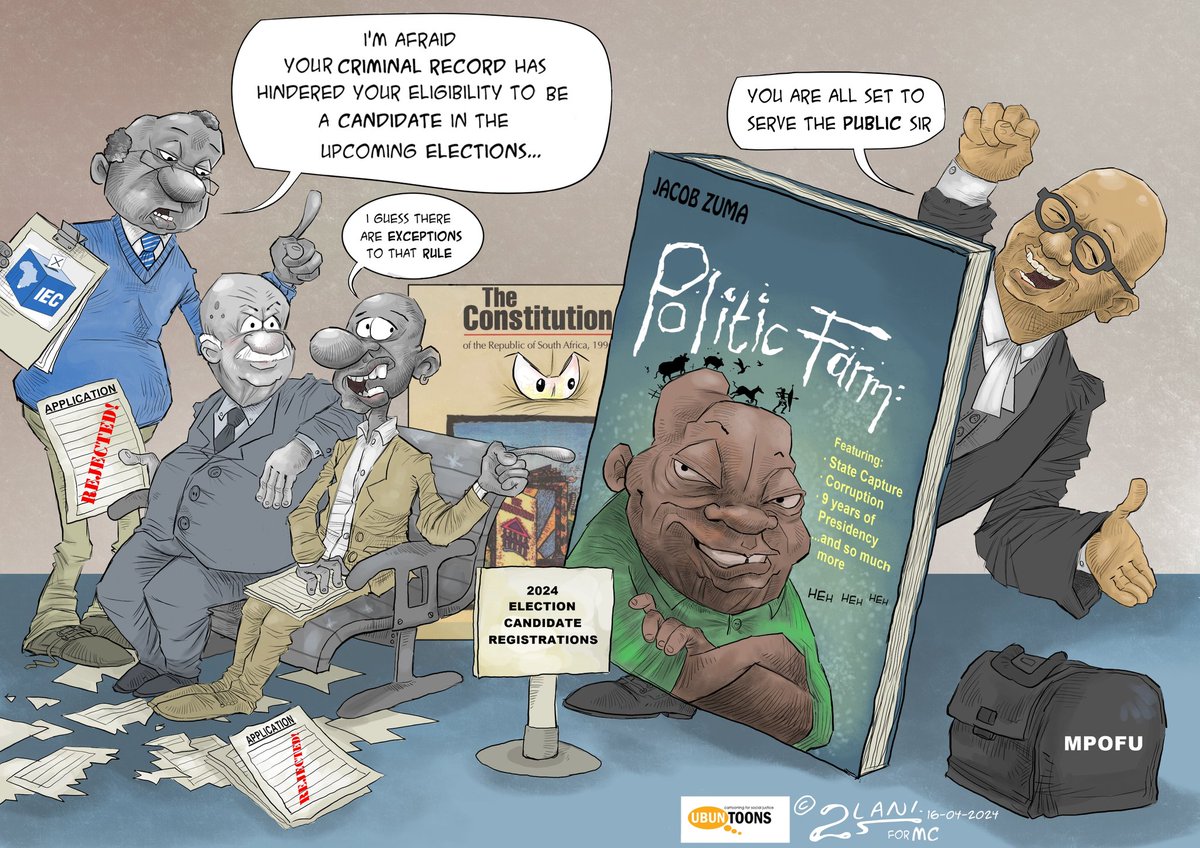 My cartoon for @dailymaverick today #MaverickCitizen #animalfarm #mkparty #Election2024