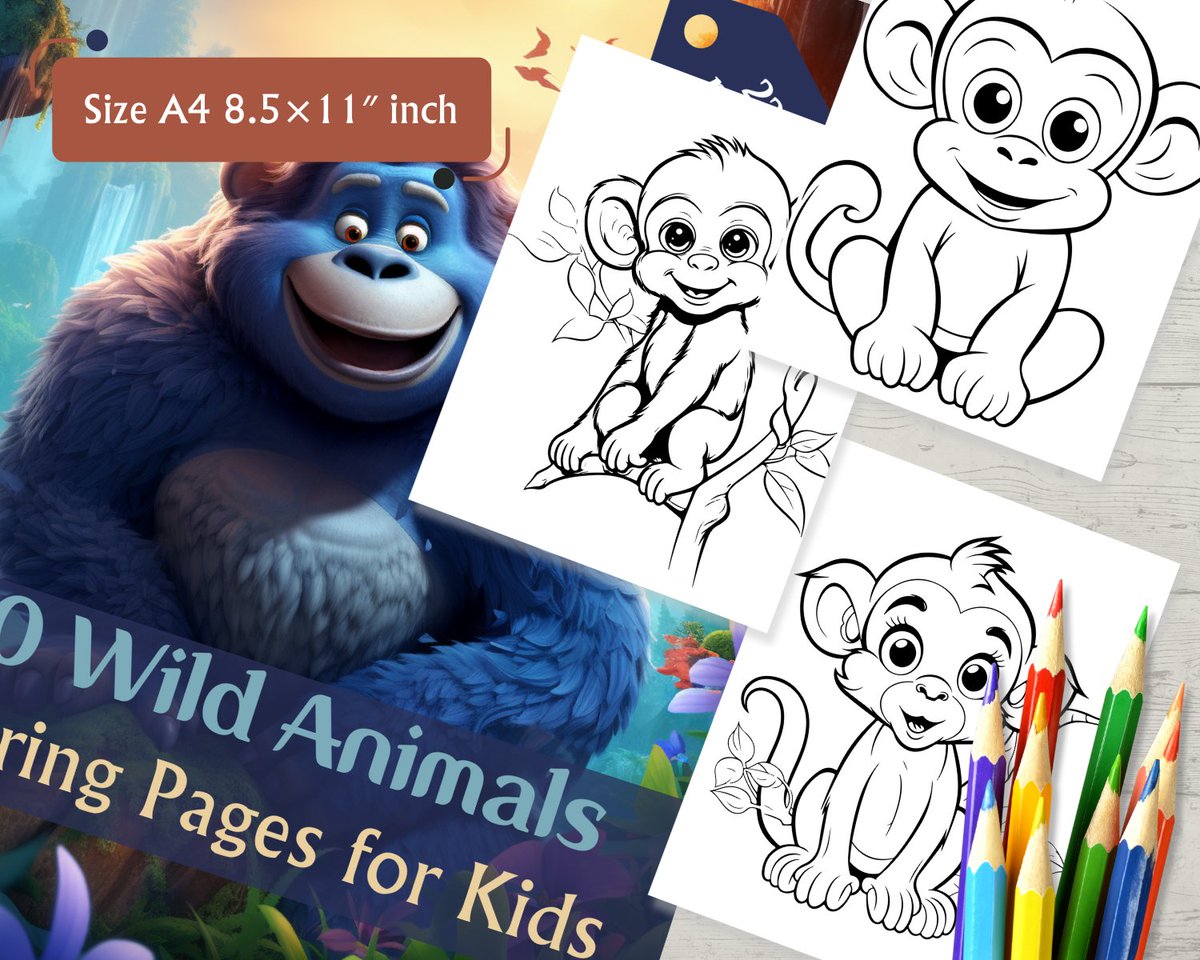 ExcesssShop's tweet image. Welcome to our enchanting world of wildlife coloring! Dive into the magic of nature with our &quot;Cute Animals Coloring Book,&quot; featuring 220 captivating pages designed for both kids and adults.
digicolordreams.etsy.com/listing/166033… #coloringpagesforkids #coloring #coloringbook