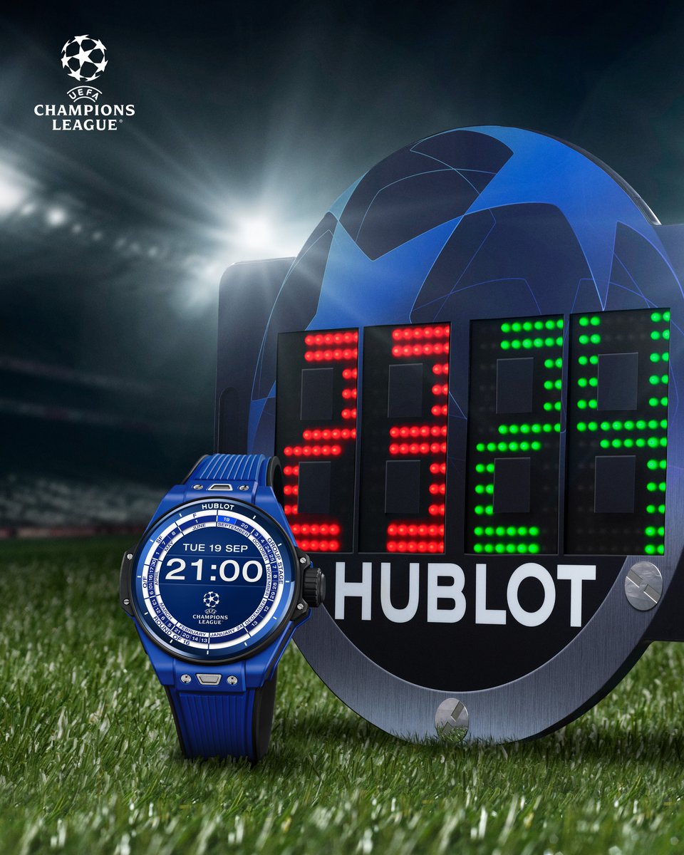 Calling all football lovers! Are you ready for the 2nd leg of the @ChampionsLeague quarter-finals? Follow the action on your wrist with the Big Bang e Gen3 UEFA Champions League bit.ly/3VYDMlK #UCL #HublotLovesFootball