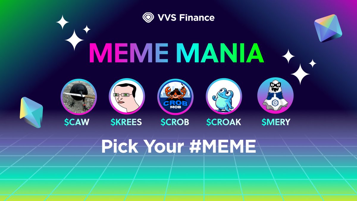 1/2 Vote for your favorite meme!✋ We are excited to announce 2️⃣ Meme Pick of the Week Farms for Next Week, and YOU get to choose which #meme pair wins!🏆 ⏰ Voting opens Apr 16, 9AM UTC - Apr 18th, 9AM UTC (48 hours) discord.gg/V2957zMsmg #MEMEMania #VVSFinance #crofam