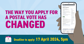 Elections are taking place on 2 May, going to be away? This is your last chance to apply for a postal vote as the deadline is 5 pm on 17 April. It only takes 5 minutes and you will need your National Insurance Number. Apply for a postal vote: orlo.uk/e9xnY