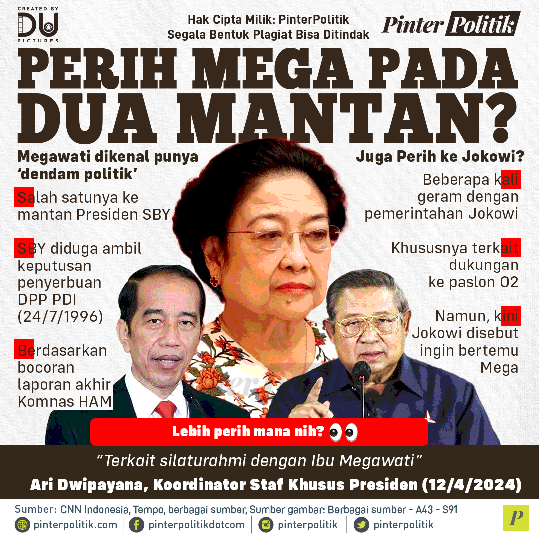 Waduh, mantan memang bikin perih hati. 🙁

#Megawati #MegawatiSoekarnoputri #Jokowi #PDIP #SBY #pinterpolitik #beritapolitik #politikIndonesia #politik