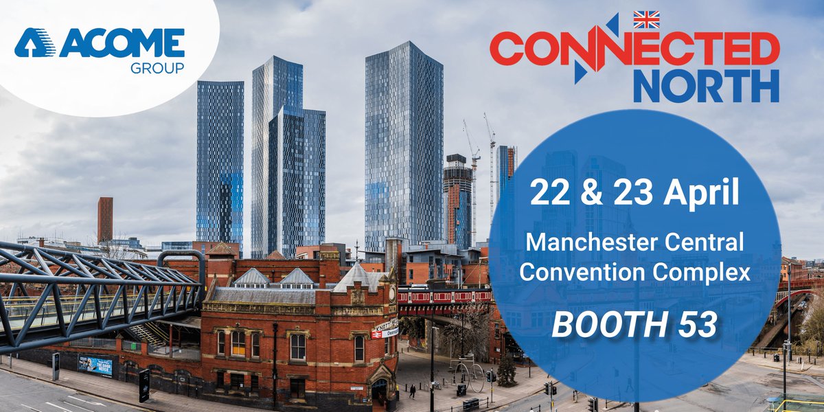 [👉JOIN US ]

Join us at the #ConnectedNorth 2024! The most important #connectivity event in the North of the #UK and have a look at our street cabinet on our ACOME GROUP booth.

📅 When ? 22-23 April 2024
🌎 Where? Manchester Central Convention Complex
📍 Precisely? Stand No 53