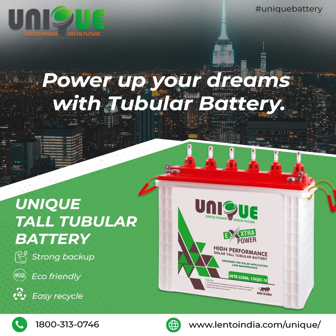 BatteryUnique's tweet photo. Energize your life with tubular battery solutions.
.
.
.
Call: 1800-313-0746
Visit on - https://t.co/TY3ssrJuTn
Email On - info@lentoindia.com
.
.
.
#batterysaver #talltubularbattery #dailypost #UniqueBattery #solarpanels #Sunshine #ChargeUp #stronger #SolarPanelsForHome https://t.co/pKqGDyRt3H