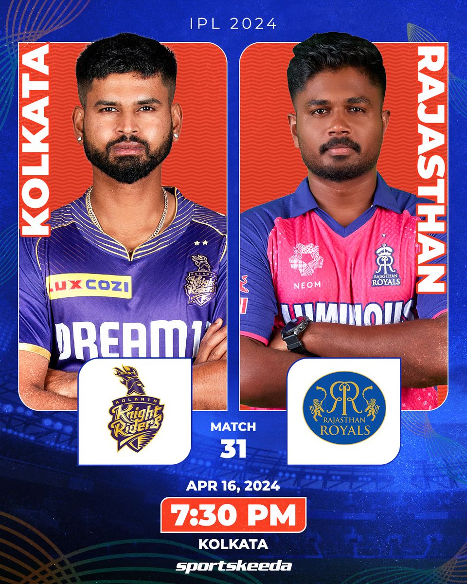 Rajasthan Royals takes on Kolkata Knight Riders in IPL today 🔥

The clash between the two best sides this season, both will be eying a win and get closer to the Playoffs 🏏

Who will come on top today? 👀

#Cricket #KKRvRR #IPL2023 #Sportskeeda