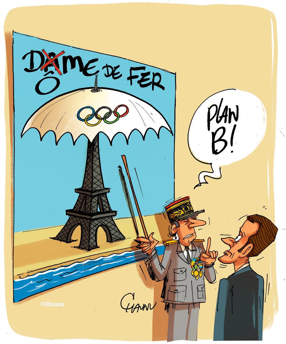 ✏️ mon #dessin publié aujourd’hui dans @ouestfrance et @unionardennais #jo2024 #macron #dessindepresse