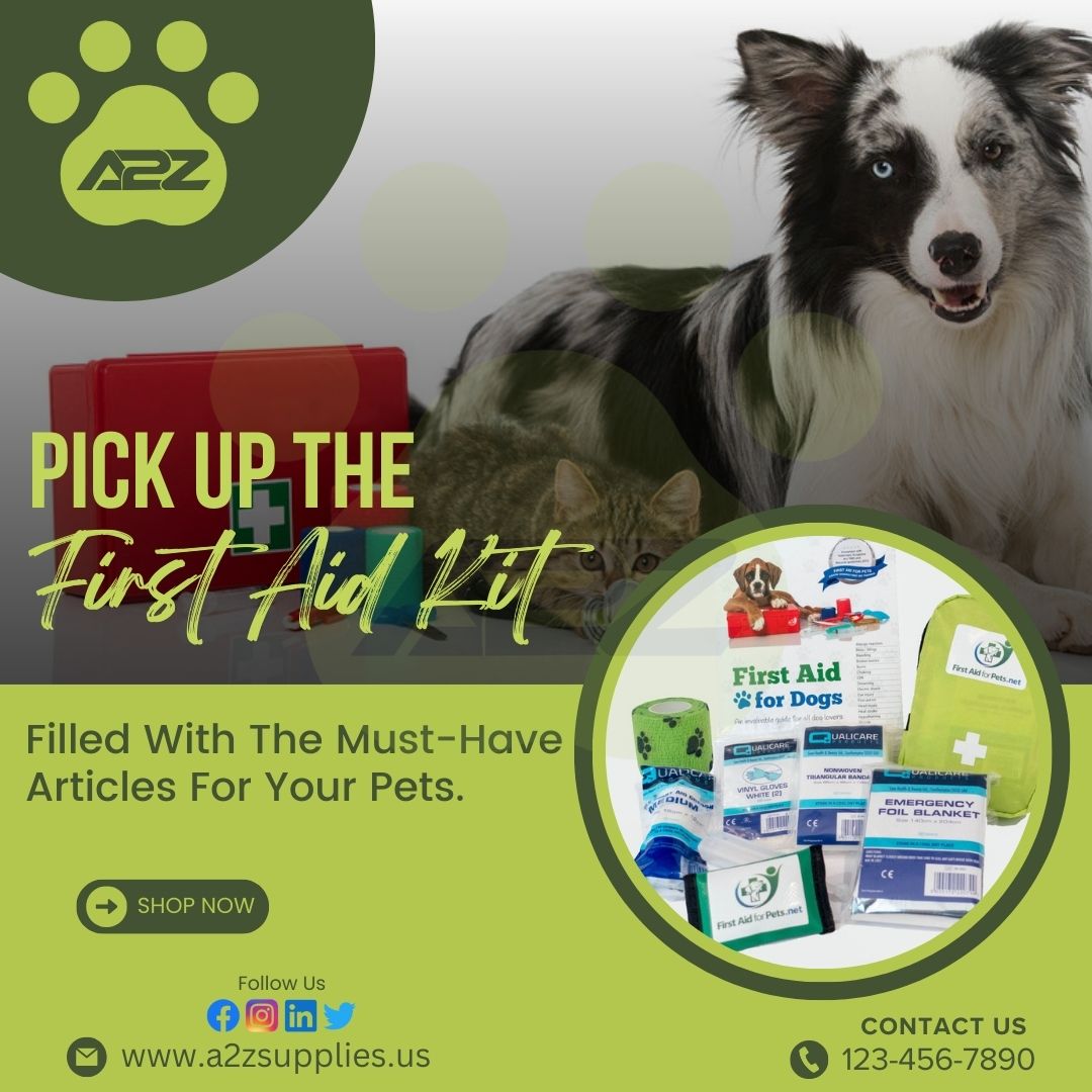 Pick Up The First Aid Box Filled With The Must-Have Articles For Your Pets.
.
.
.
.
#a2zsupplies #petcare #shopnow #twitterpost #twittermarketing #twitterpage #twitterclaret.