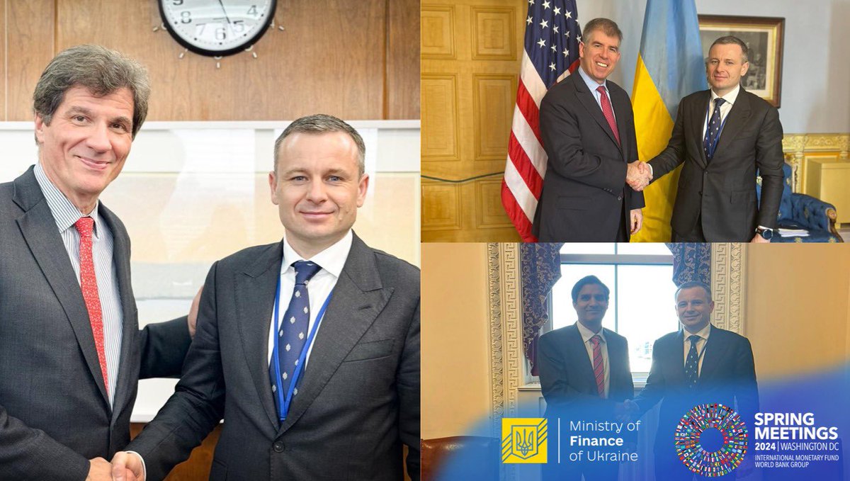 🇺🇸🇺🇦 The delegation of the @MinFin_Ukraine started its working visit to the @IMFNews and @WorldBank #SpringMeetings2024 in Washington, D.C., holding meetings with representatives of the US Government and the White House.  Details : surl.li/sqcnw