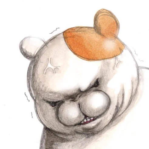 怒りのマフィンちゃん#マフィン #ポムポムプリン #イラスト 
