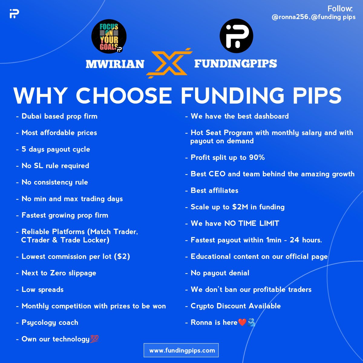 Good Morning World❤️😊

Why choose Funding Pips❤️.
We should always be your preferred evaluation firm💯.