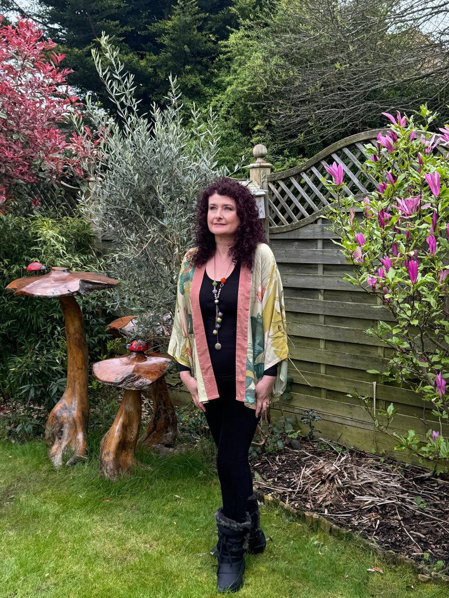 My sister in her garden on her 60th birthday a few days ago. She is a multi award winning BBC producer in wildlife documentaries.