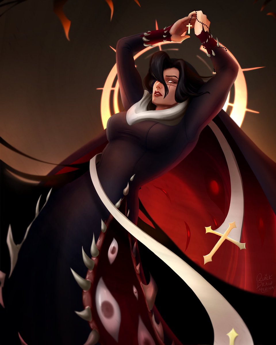 QuickDrawMarina's tweet photo. My DTIYS submission for @Abbysolutely_ ‘s character, Marianna Cross! I had a lot of fun painting her!
#abbysolutely5k https://t.co/bNlf7h8qFX