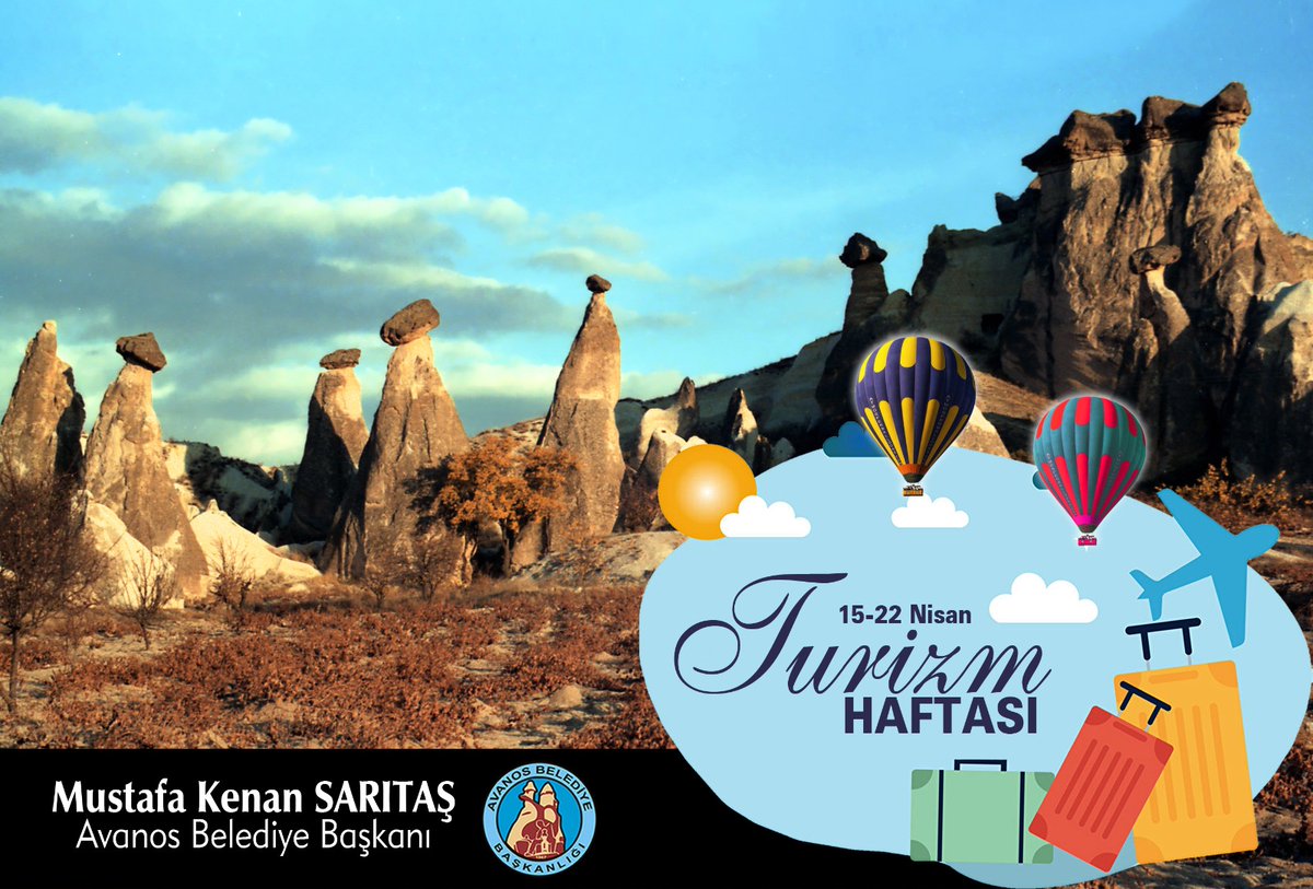 Yüzlerce yıllık tarihi, kültürel varlıkları, el sanatları ve doğası ile dünyanın turizmdeki parlayan yıldızı Avanos'umuzun ve tüm ülkemizin 15-22 Nisan Turizm Haftası kutlu olsun. 🎈

#TurizmHaftası