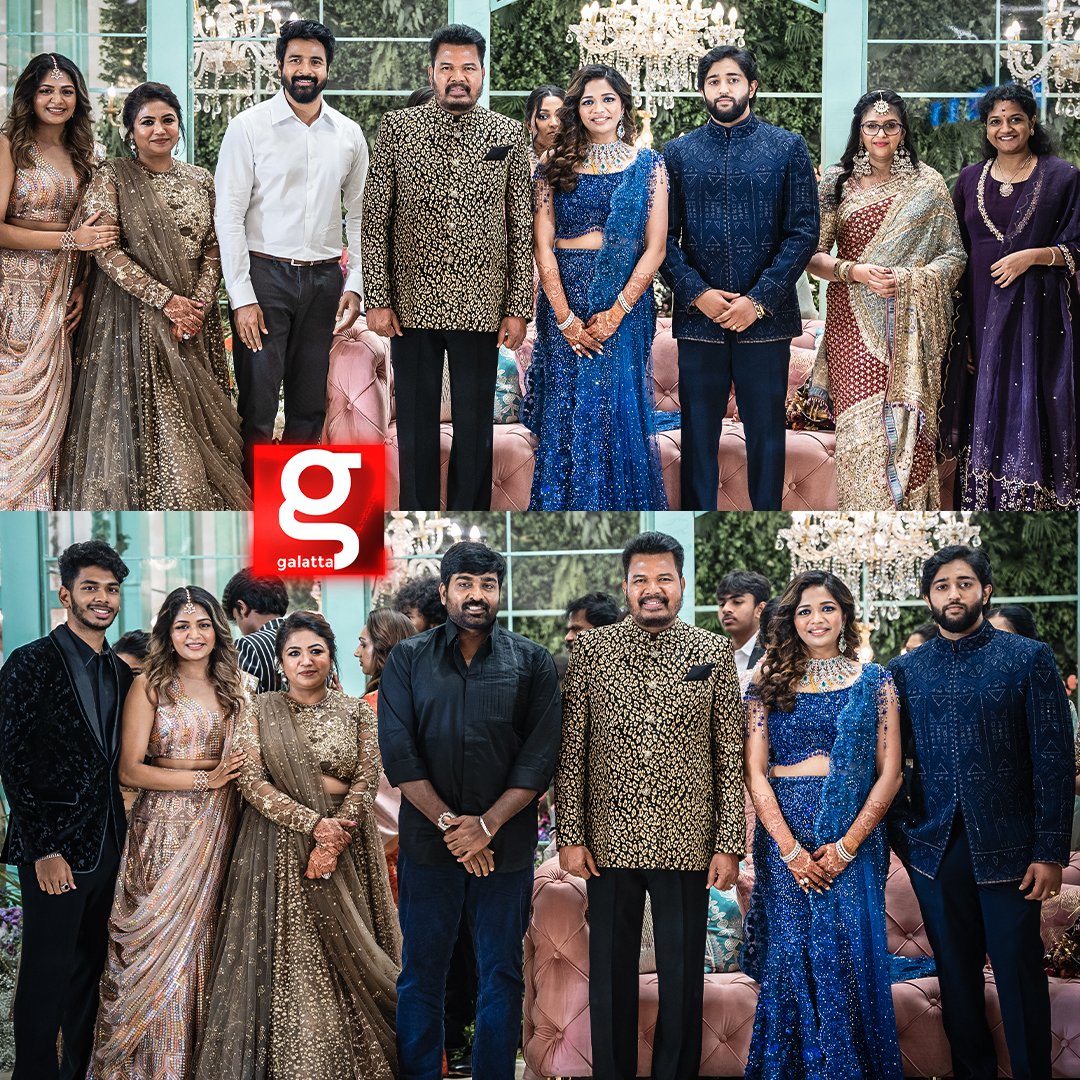 . @Siva_Kartikeyan & @VijaySethuOffl spotted at Aishwarya Shankar's reception ceremony ♥️

#Sivakarthikeyan @shankarshanmugh
@AditiShankarofl  #VijaySethupathi