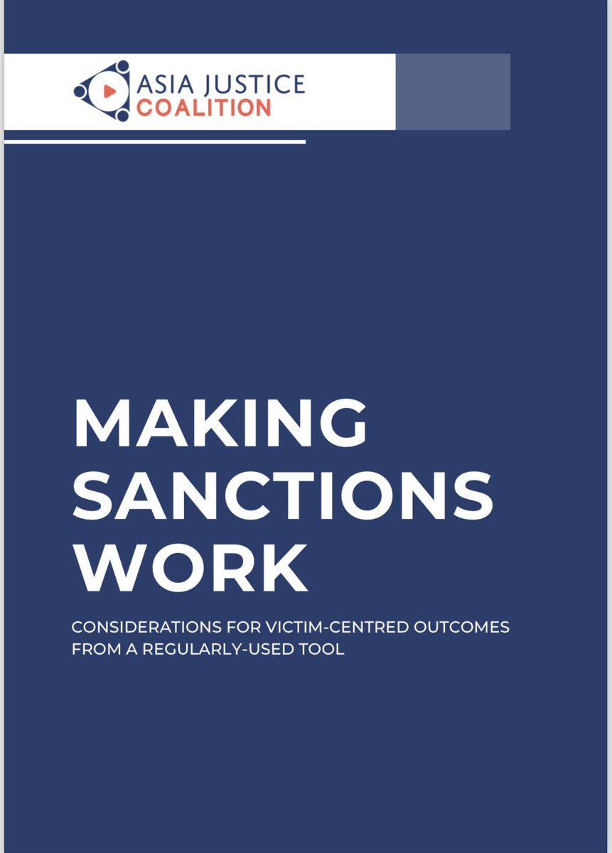 📢New AJC Whitepaper Sanctions are often the first reaction by particularly Global North States to int’l crises. Although not a victim-focussed tool, because of their regular usage sanctions could, & should, be wielded in a way that is more victim-centred bitly.ws/3i6T7