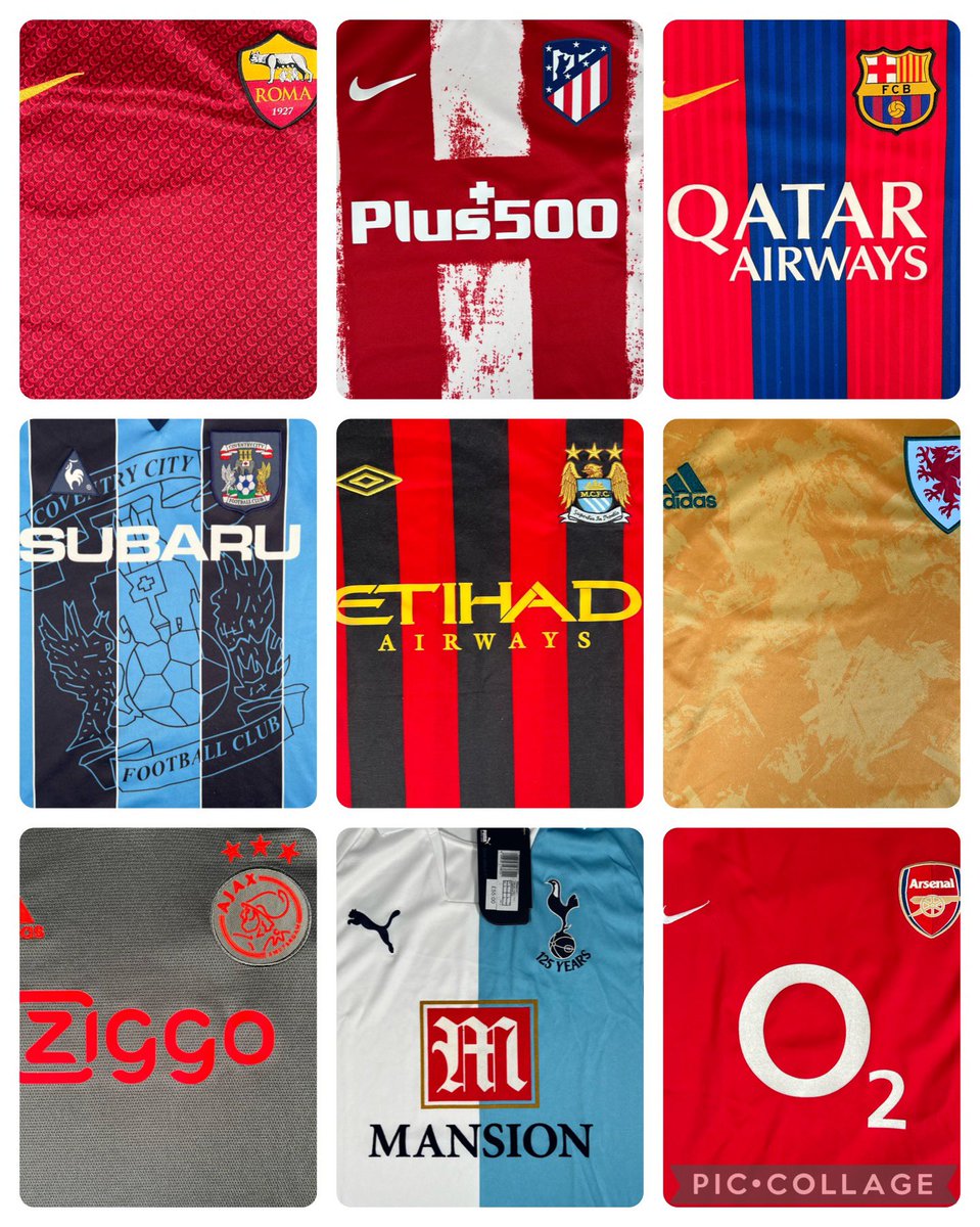 New Stock! Available with 10% discount at Footballshirtkingdom.com

#Roma #AtleticoMadrid #Barca #Coventry #MCFC #Wales #Ajax #Tottenham #Arsenal #FootballShirt