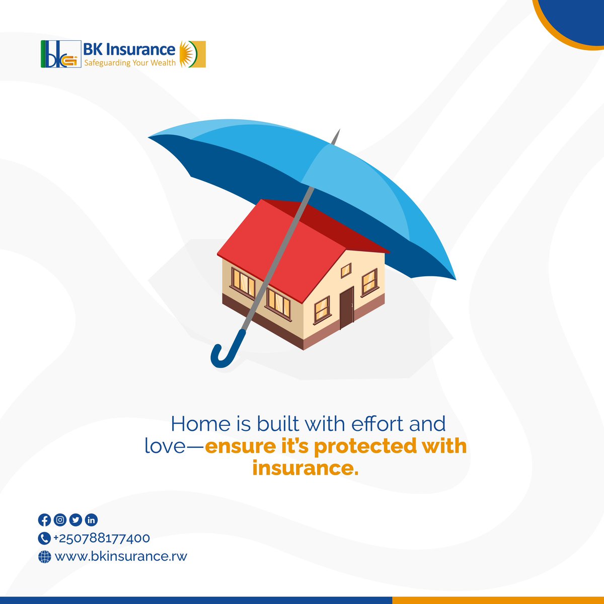 BK Insurance’s home insurance takes care of your home and what is inside it, protect your safe space by getting it today! #BKInsurance #SafeGuardingYourWealth #RwoX #Rwot