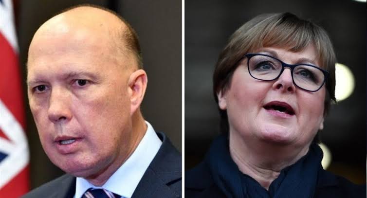 Peter Dutton today. This is NOT a joke. #Lehrmann “I think Linda Reynolds has absolutely been vindicated. She’s a first-class individual, a person of great honour and integrity, her reputation has been besmirched, and she’s right to pursue the matter on the way that she is.'