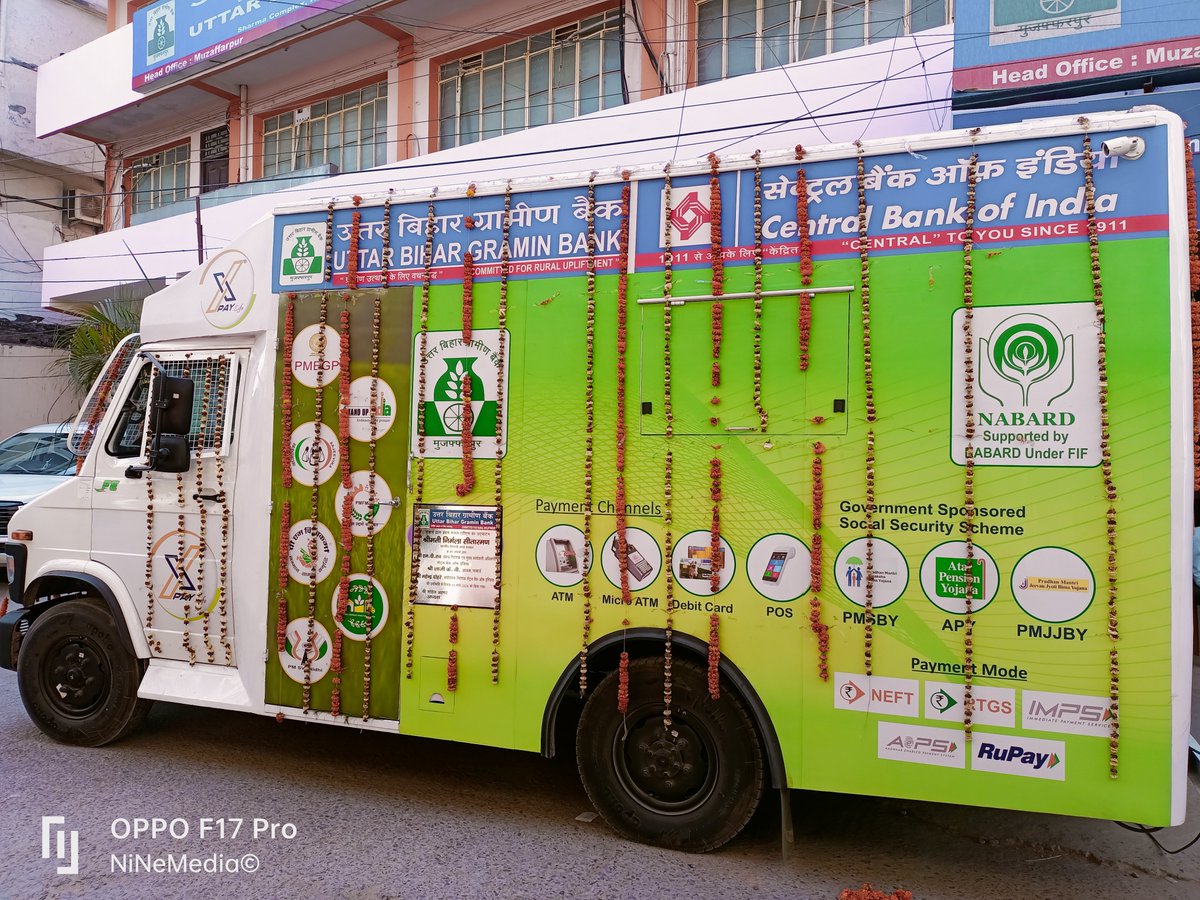 ubgbofficial's tweet photo. Mobile ATM van of our Uttar Bihar Gramin Bank. #ubgb #committedforruralupliftment #Muzaffarpur #Bihar #mobileatm #AtmVan #FinancialInclusion https://t.co/EcJJwwPzsc