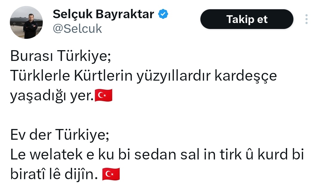 Ekrem Kürtçe tweet atsa Twitter Sirkiye taymdan yiyeceği linci hayal bile edemiyorum ama İHA-SİHA 31 kutsal olduğu için damat hayvan gibi övülüyor :D?