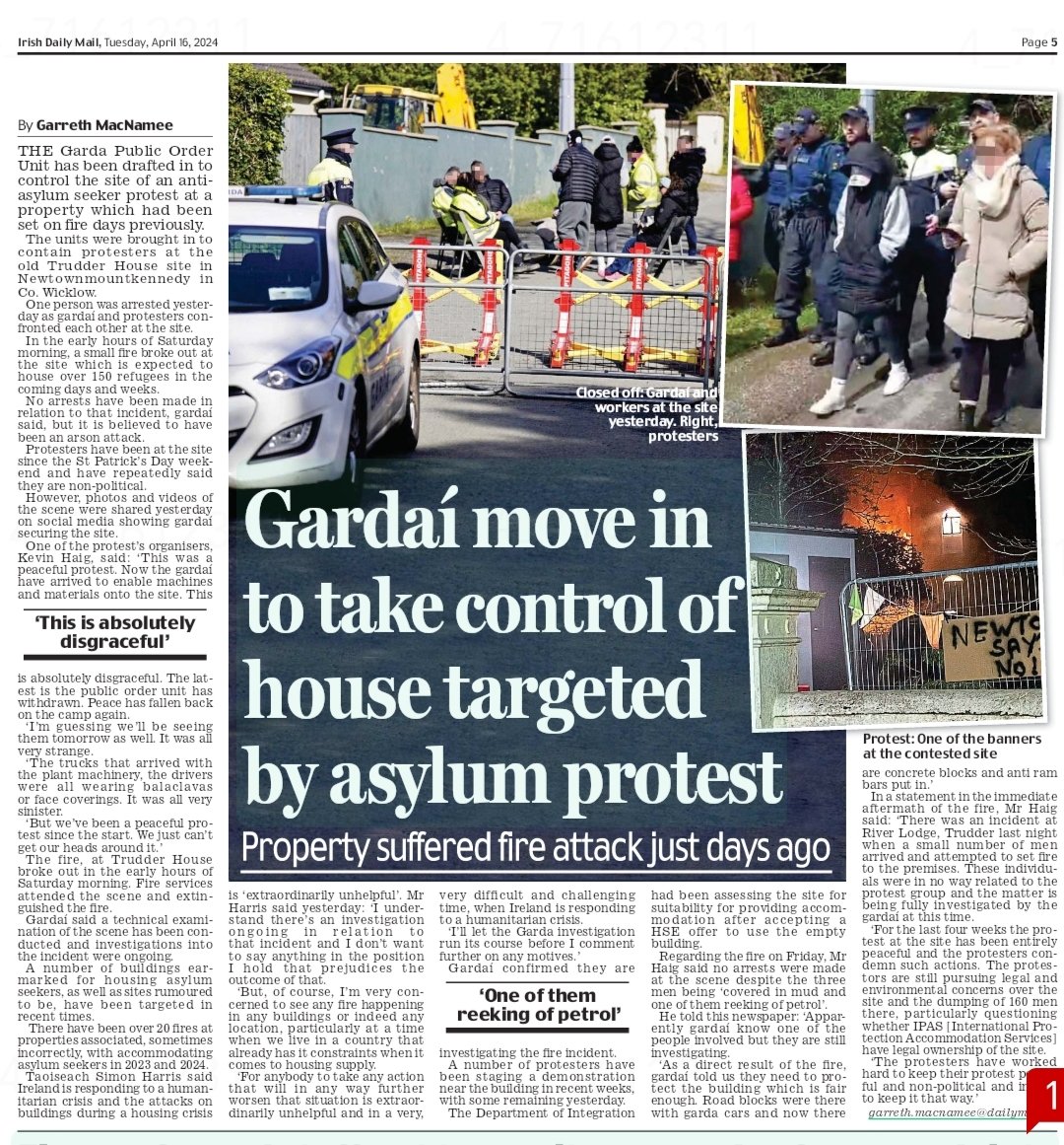 Again a foreign owned MSM outlet reporting on Irish News of actual concern to people. At least they are reporting on it. Not a peep out of RTE etc.  ctsy Irish Daily Mail  #Newtownmountkennedy