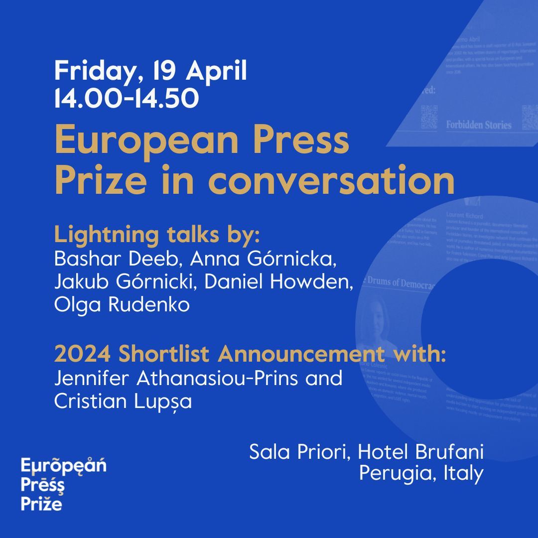 For the third time, we are holding our Shortlist announcement at <a href="/journalismfest/">International Journalism Festival</a>: buff.ly/3TREpvM 

This time, it will be a panel with talks by our Laureates followed by a conversation between our Executive Director <a href="/JenniAthanasiou/">Jennifer Athanasiou-Prins</a> and our PrepCom Chair <a href="/cristianlupsa/">Cristian Lupsa</a> ✨