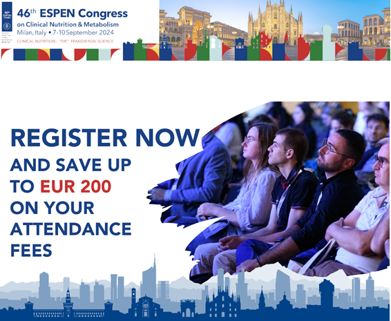 We remind you that the registration for ESPEN 2024 is #open! Register today to secure your spot at this premier event. You can now register with early bird rates DEADLINE: 30-4-2024 Click on the following link lnkd.in/eA7hAb6W