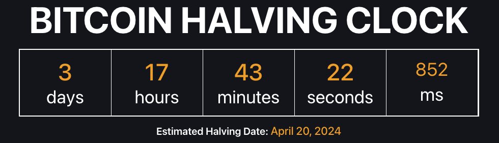 BasemanERC's tweet photo. The #BitcoinHalving is less than 4 days away

Can you imagine how hard Meme Coins will pump after the halving?

Now is the time for #BASEMAN https://t.co/TvKsbY4e1R