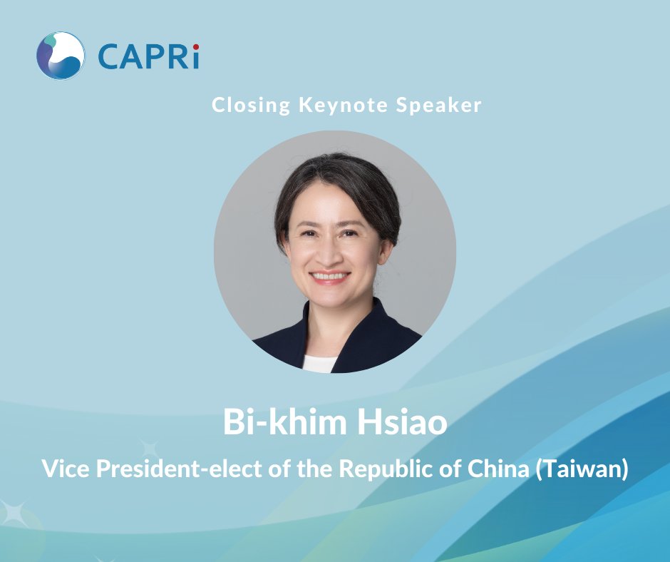 caprifdn's tweet photo. 📢 Taiwan’s Vice President-elect @bikhim will be the closing speaker at our Annual Forum! Don't miss insights from Taiwan’s “Cat Warrior" herself! 🌟 Register now: https://t.co/i1ng4Pf6hf #CAPRI #TaiwanPolicy #TaiwanElection https://t.co/b62NI8xrRx