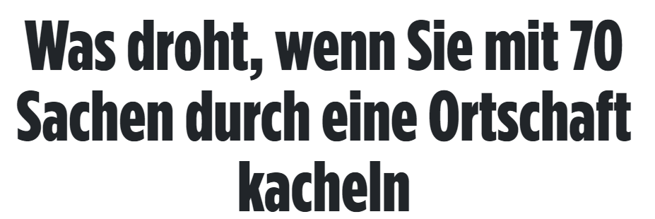 Kachelmann's tweet photo. Im Gegensatz zu allen benachbarten zivilisierten Ländern droht Ihnen vergleichsweise nichts, weil es gelebte doitsche #Leitkultur ist, in einem Auto das Leben anderer Menschen beenden zu wollen.

Deswegen haben Sie auch kein Tempolimit. Sie brauchen diese #Freiheit einfach. https://t.co/m7LQwEFLeP