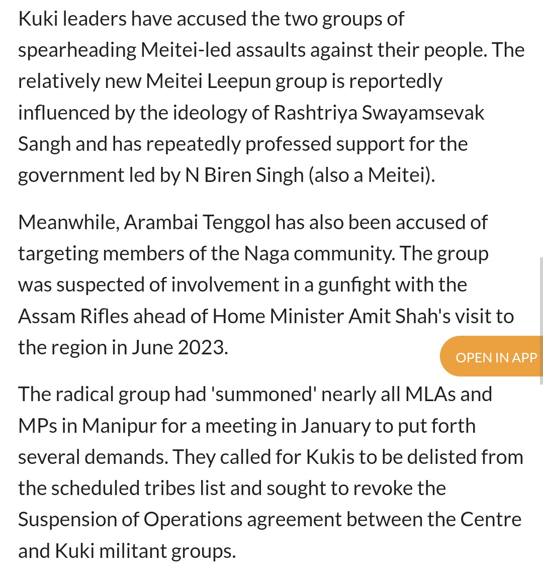 @AmitShah statement on “Integrity of Manipur” is a bogus phrase. The BJP leader must realise that fixing the Manipur crisis by formalising a ‘Separate Administration’ for the Kukis is far more important than scoring political points. #ManipurBJPGovtViolationOfHumanRights