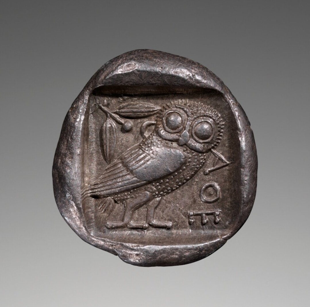 Tetradracm of Athens (476-465 BC) 
#numismatica #arqueología