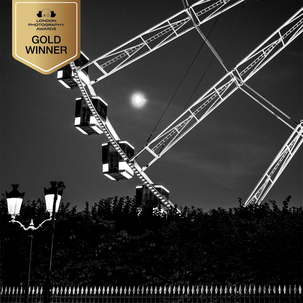 𝟐𝟎𝟐𝟑 𝐆𝐨𝐥𝐝 𝐖𝐢𝐧𝐧𝐞𝐫 📷

Ferris Wheel in the moonlight by Adrian Schaub

Winner's Page: tinyurl.com/mr388ah4
Enter today: londonphotographyawards.com

#LondonPhotographyAwards #photographyawards #InternationalPhotographyAwards #LITWinningWork #blackandwhitephotography