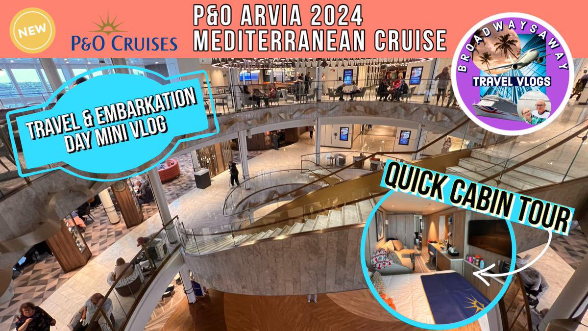 New! P&O Arvia Mediterranean Cruise 2024 | Travel & Embarkation Day mini-vlog ⚓︎ youtu.be/ryFR-5IHTBI