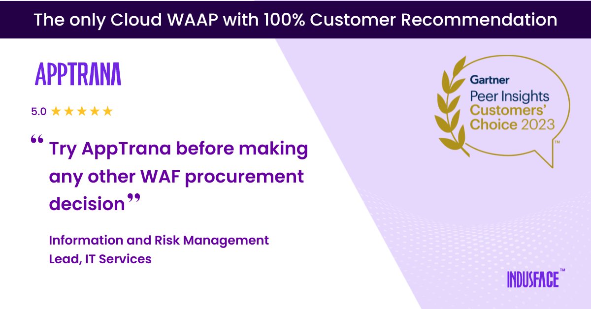 When satisfaction speaks for itself! 📷

We're elated to share the recognition from one of our valued customers about #apptrana #waap. 📷

Full review 📷 (link in thread)

#managedservices #virtualpatching #webapplications #waf #webappfirewall #firewall #cybersecurity  #indusface