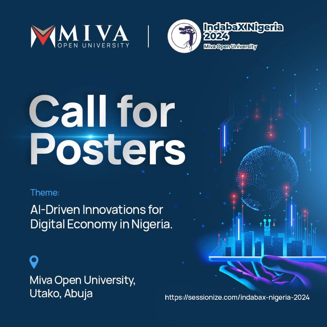 Calling all AI experts, academics, industry professionals, and students passionate about AI! Join us at #indabaxNigeria2024. Submit your works and state-of-the-art projects for poster sessions via the link below. Let's shape the future of AI together! sessionize.com/indabax-nigeri…