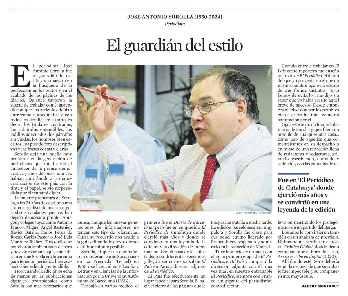 Buen obituario en @LaVanguardia: