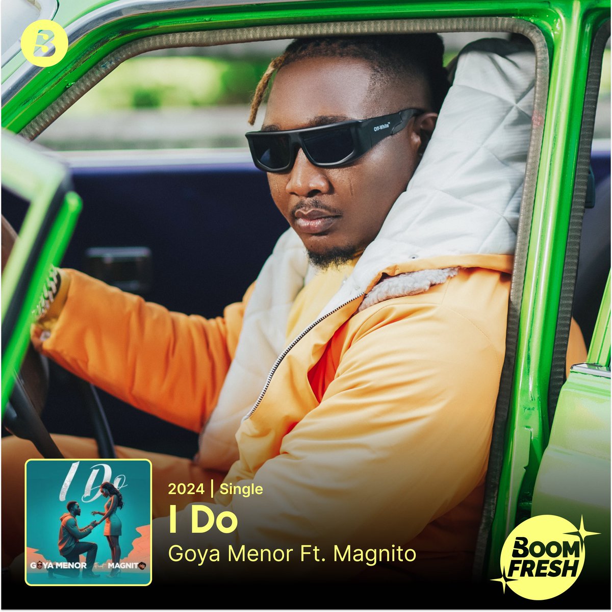 Bomboy @goyamenor features @magnitofreshout on this beautiful track titled,#IDo, and we are loving it! 🥰⚡️ Listen to this song on Boomplay! ➡️ Boom.lnk.to/GoyaMenorIDO #BoomFresh #HomeOfMusic